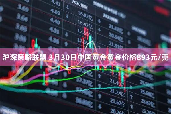 沪深策略联盟 3月30日中国黄金黄金价格893元/克